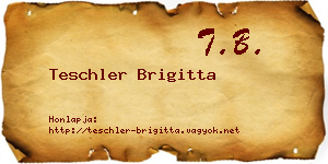 Teschler Brigitta névjegykártya